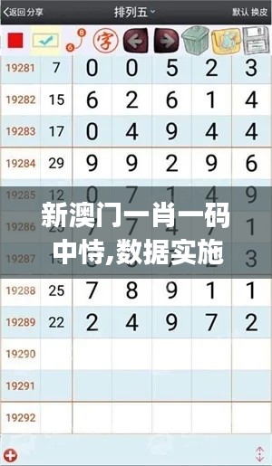 新澳门一肖一码中恃,数据实施导向策略_Nexus56.661-8