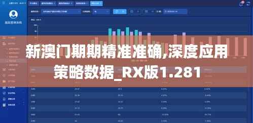 新澳门期期精准准确,深度应用策略数据_RX版1.281