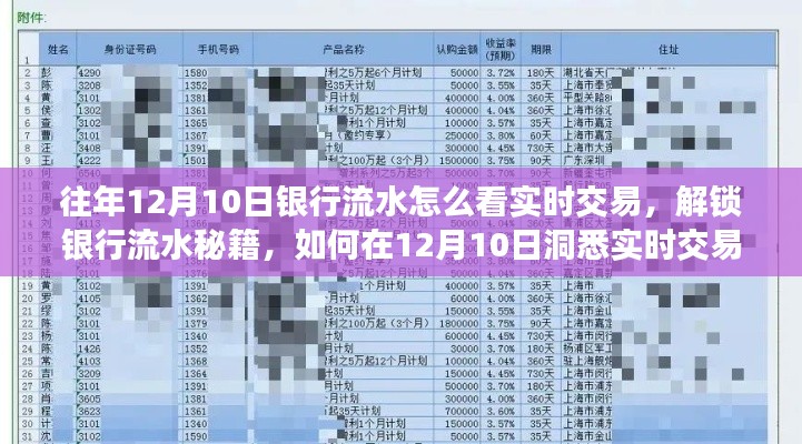 揭秘银行流水秘籍，洞悉实时交易，掌握理财高手之道在12月10日实现梦想！