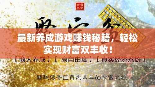 最新养成游戏赚钱秘籍,轻松实现财富双丰收!