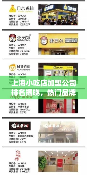 上海小吃店加盟公司排名揭晓,热门品牌与深度市场分析