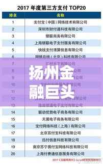扬州金融巨头榜单揭秘,最佳金融公司排名!
