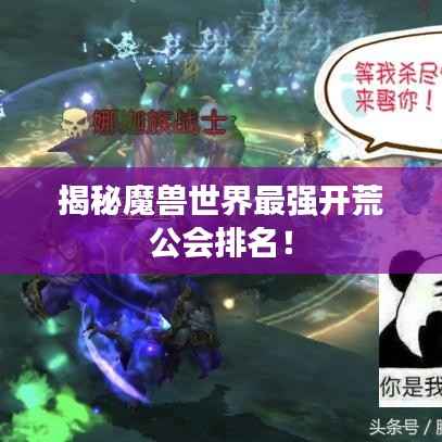 揭秘魔兽世界最强开荒公会排名!